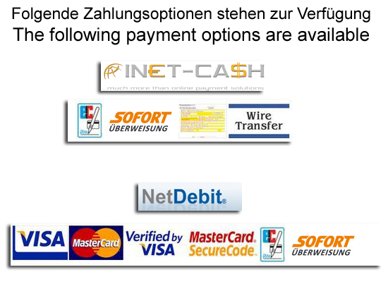 The following payment options are available
